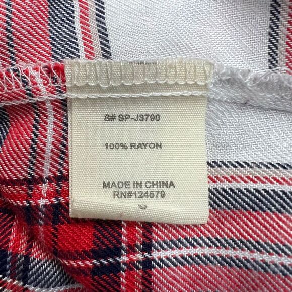 Sneak Peek Oversized Plaid Long-sleeved Button Down Shirt Size Small - Picture 8 of 10